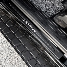 韓國 caiMaN X-ONE 汽車高級金屬門檻條, 起亞 Mohave The Master 2019年, 黑色