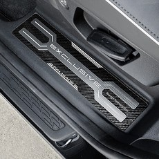 韓國 caiMaN Palisade 碳纖維金屬層疊PRESTIGE字樣第二排門檻踏板, 1套, 混合色