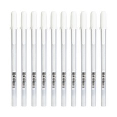 겔리롤 수플레 사쿠라 젤잉크펜 0.8mm, 화이트, 10개
