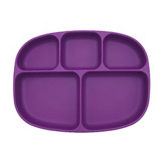 BUMKiNS 孩童矽膠吸盤5格餐盤, 紫色, 單品