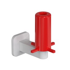 MONACO OLIVE LUX免鑽孔廚房紙巾壁掛架, 白色 + 紅色, 1個