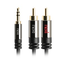 넥시 3.5mm 스테레오 AUX 1ST 2RCA 케이블 1.5m NX944, NX-1S2R-015, 혼합색상, 1개