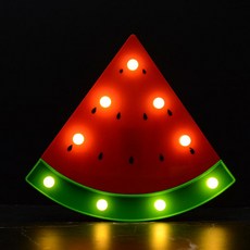 LED 나이트램프 무드등 수박한조각, 혼합색상