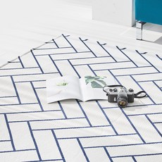 initium 人字紋泡泡紗方形地墊