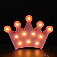 LED 나이트 램프 무드등 크라운, 핑크