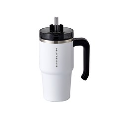 OSLO Revolve手把吸管保溫杯, 白色, 600ml, 1個