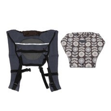 SINBII 孩童用雙肩背帶+印花背帶套, 深藍色