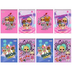 bestin L.O.L Surprise 綜合線圈筆記本 4 款*2入組, 隨機發貨, 1套