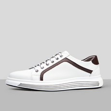 VONIN 천연소가죽 라인솔 배색 콤비 스니커즈 SEG196WH