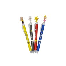 史努比造型原子筆 0.5mm 4件組, 查理布朗+史努比+糊塗塌客+莎莉布朗, 1組