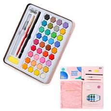 水彩顏料調色盤組 粉色, 粉色調色盤/顏料36 色