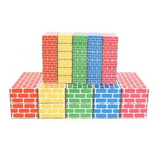 에듀플레이 종이 벽돌 블록 소형 30p + 대형10p, 오색, 1개
