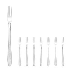 Corelle 康寧 梅花砂茶叉, 三葉草+打磨, 8個