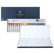 ShinHanart Minshin 水彩調色盤 小 20格 + 專家用水彩顏料, 20色