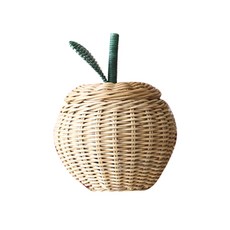 小蘋果藤籃收納盒小04849A, 素色, 1個