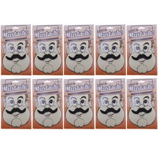 파티공구 11번 콧수염 분장용품, 혼합색상, 10개