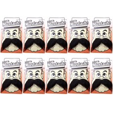 파티공구 6번 콧수염 분장용품, 혼합색상, 10개