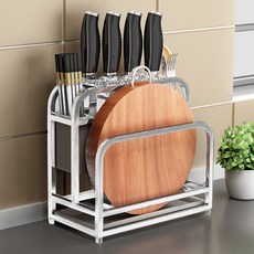 BLOCK MART 廚房多用途收納架 29*15.5*27cm, 銀, 1個