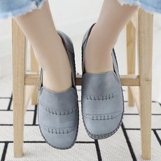 제이슈 천연양가죽 브로핀 수제 슬립온