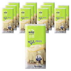 Mamison 簡約短版橡膠手套 大型, 米色, 大(L), 120套