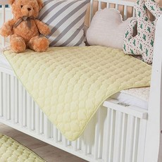 쁘리엘르 디유 순면 유아 누비 방수 패드, 그린, 1개