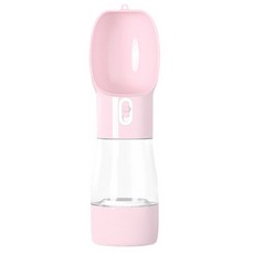 그뤠잇라이프 반려 동물 휴대용 간식 물통, 핑크, 1개