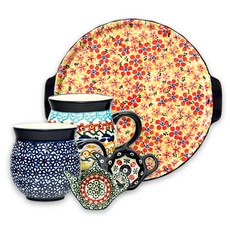 파뷔에 잘리피에 브런치 세트 5p, 머그(네이비플라워, 메도우), 소스볼(텐드릴, 카키플라워), 플레이트(블로썸), 식기 5종