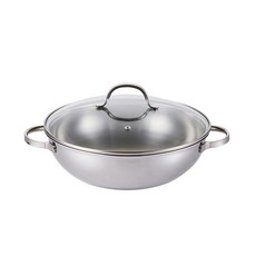 HANIL STAINLESS STEEL 電磁爐適用Ordin系列3層不鏽鋼多用途附蓋雙耳鍋, 混色, 26cm, 1個