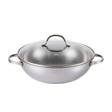 HANIL STAINLESS STEEL 電磁爐適用Ordin系列3層不鏽鋼多用途附蓋雙耳鍋, 混色, 28cm, 1個