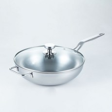 핀일로 인덕션 통5중 클린스텐 궁중팬 + 유리 뚜껑, 28cm, 1개