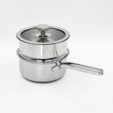 finn ilo 電磁爐適用單柄5層304不鏽鋼鍋具 4件組, 混色, 單握式鍋16cm+多孔濾鍋+蒸籠+不銹鋼鍋蓋