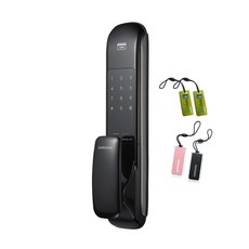 삼성전자 푸시풀 디지털 도어락 SHS-P610XMK 걸이형키 4p, SHS-P610