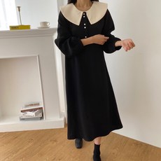 Lena 大尺碼細褶孕婦連身裙