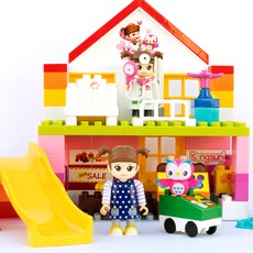 앤스브릭 콩순이 빌리지 블럭, 혼합색상, 1개