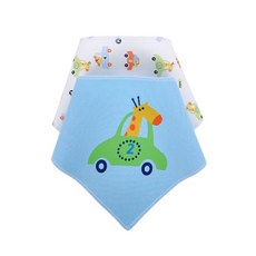 STARDOOR 動物圖案三角圍兜2件組