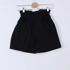 빼빼 여성용 투버튼 밴딩 숏팬츠