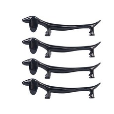 BELLE 狗狗筷架, 鈦金色, 4個