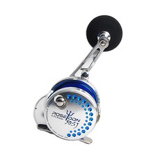 포세이돈 슬로우 지깅릴 베이트릴 우핸들, 50SJ, 실버 + 블루