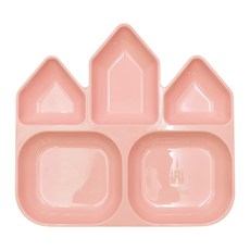 LILFANT 冰雪奇緣2城堡造型分隔餐盤 FRO5858, 珊瑚粉色, 餐盤, 1個