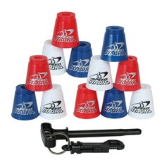 SPEED STACKS 經典競技疊杯 12入+提拉杆, 迷你杯（隨機發貨）