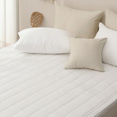 tacca tacca 長條壓紋棉製固定鬆緊帶薄墊, 白色