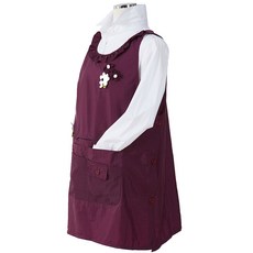 柔軟花朵圍裙, 紫色, 1個
