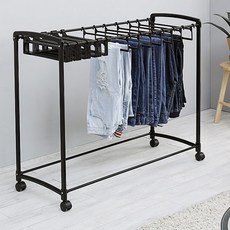 泰成商品 Styler 手推車型褲架 衣架 30p, 黑色