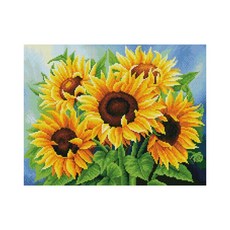 KMELLIE 3D 愛的向日葵鑽石畫 50 x 40 cm, 混合顏色, 1個