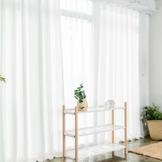 Home in Home 乾淨亞麻白遮光窗簾組, 亞麻白