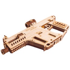 Wood Trick 突擊槍3D立體拼圖 WT022, 158件, 混合色, 1個