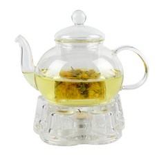 Comac 玻璃茶壺 800ml+燭台暖茶架, 單色