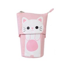 可折疊式支架鉛筆盒, 粉色的, 1個