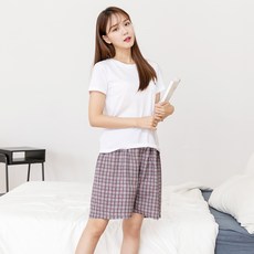 비비캐주얼 BB캐주얼 여성용 인견 5부 파자마