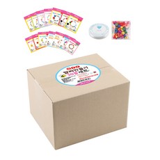 Uniart 串珠DIY手鍊 30款+釣魚線+彩色串珠, 混色, 1套